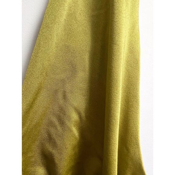 Agua Bendita Swimsuit Womens Medium Olive One Piece Twist Front Plunge Ployester - Picture 4 of 5